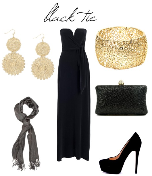 what to wear to a black tie wedding